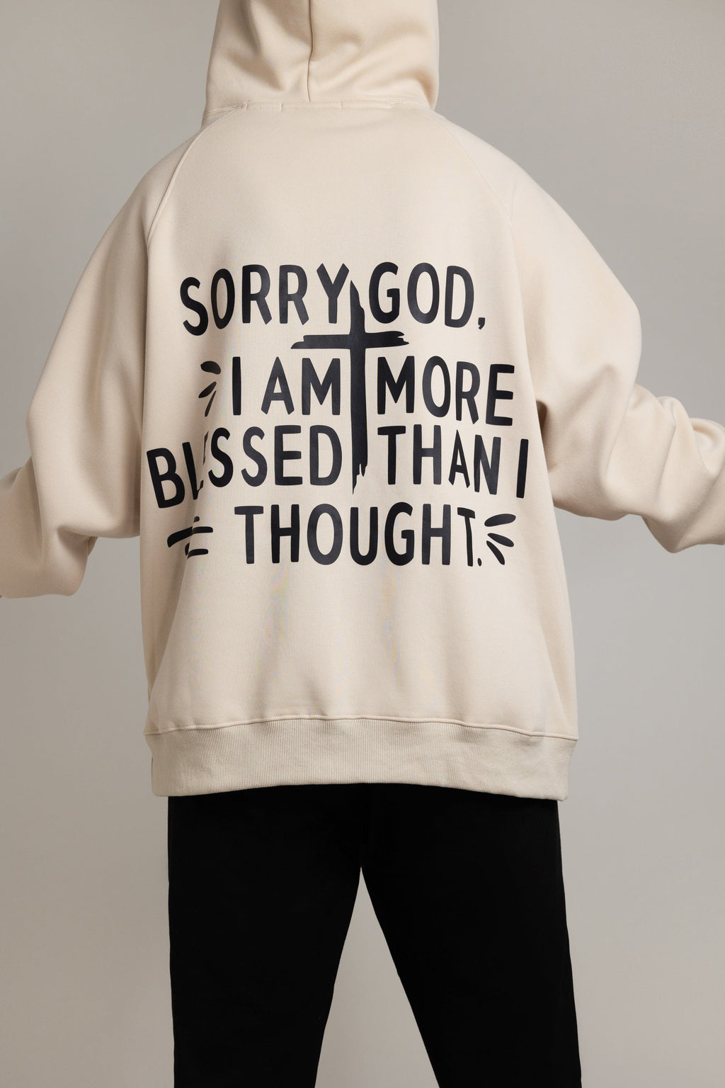 500 GSM Heavyweight Sorry God Hoodie