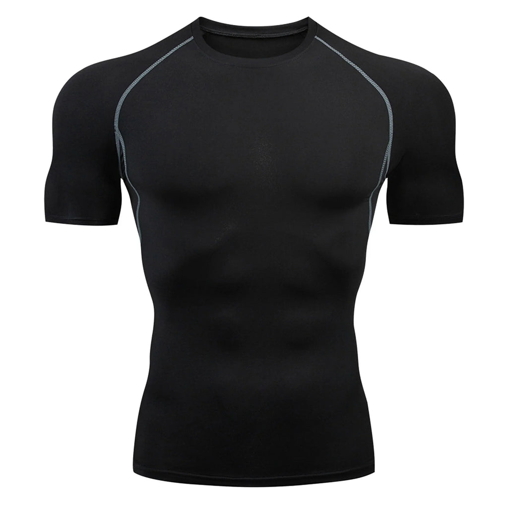 Athletic Workout Shirts for Men, Mens Summer Leisure Sports T Shirt Fashion Lapel 3D Gradient Short Sleeved round Neck T Shirt Men Compression Shirt Men, Mens Shirts Dark Gray L