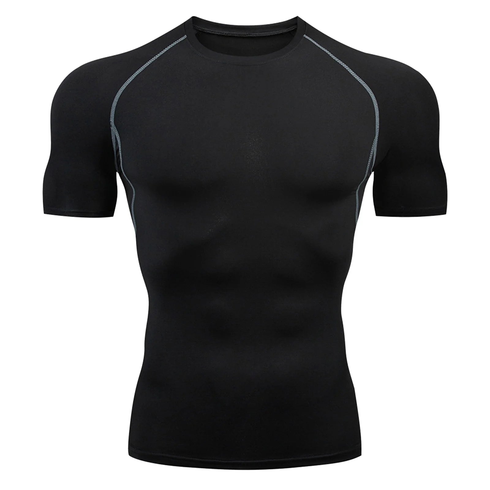 Athletic Workout Shirts for Men, Mens Summer Leisure Sports T Shirt Fashion Lapel 3D Gradient Short Sleeved round Neck T Shirt Men Compression Shirt Men, Mens Shirts Dark Gray L