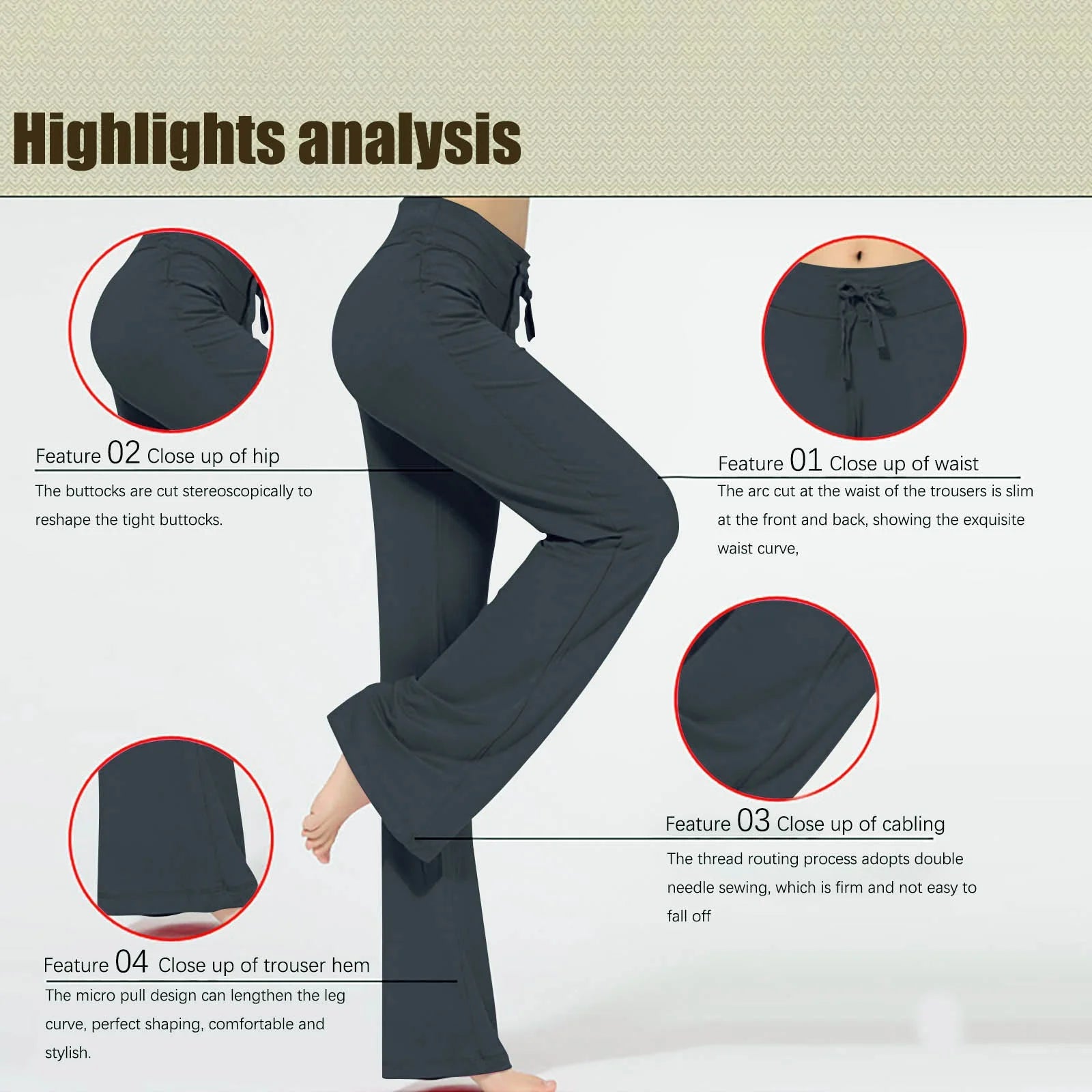 Aoujea up to 50% off plus Size Yoga Pants Women Loose High Waist Wide Leg Workout Out Leggings Casual Trousers