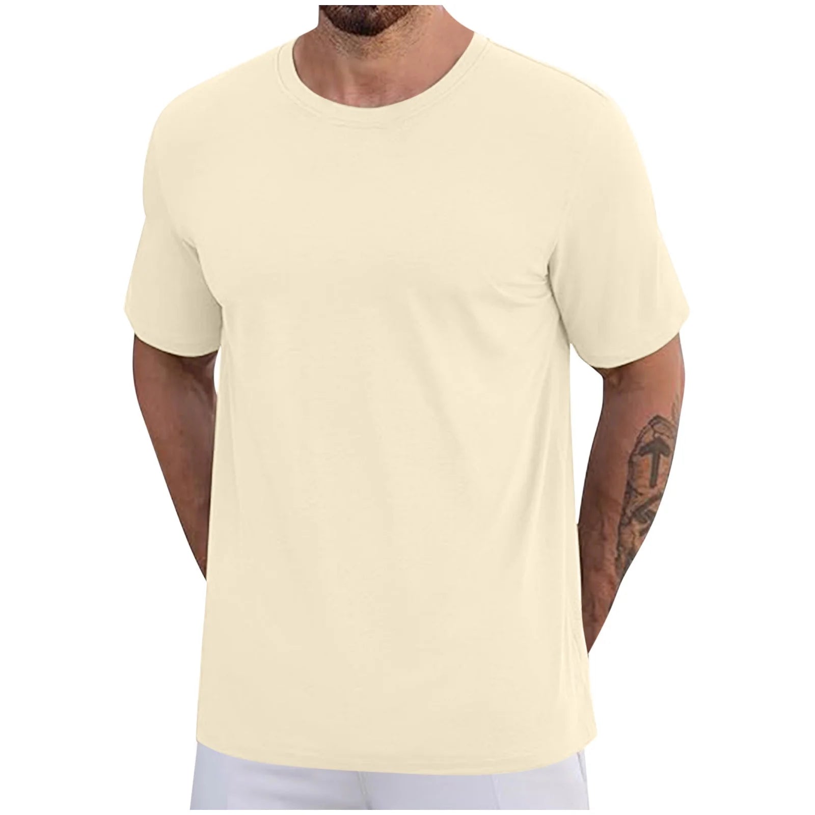 2 Pack Mens Cotton T-Shirts S-5X Big and Tall Short Sleeve Crewneck Tees Tops plus Size Casual Solid Color Pullover Basic Loungewear T Shirts