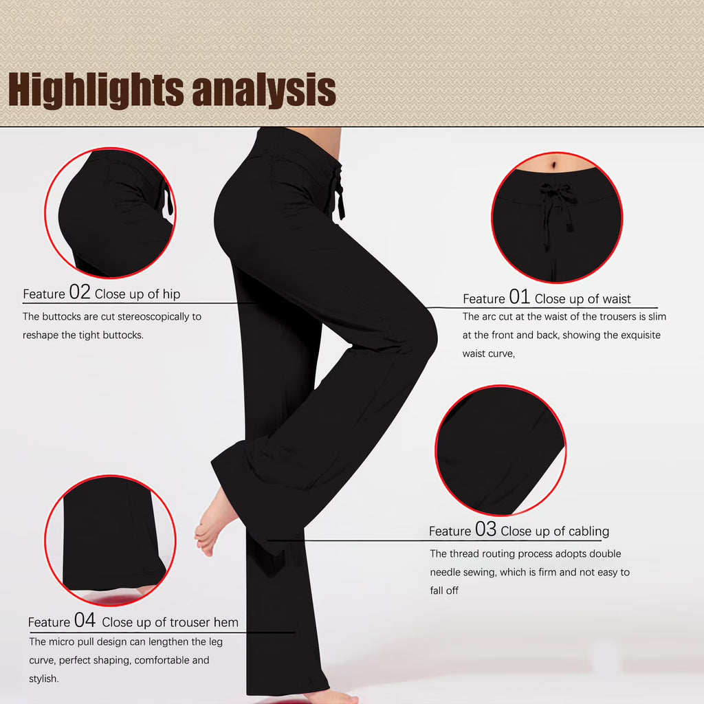 Aoujea up to 50% off plus Size Yoga Pants Women Loose High Waist Wide Leg Workout Out Leggings Casual Trousers