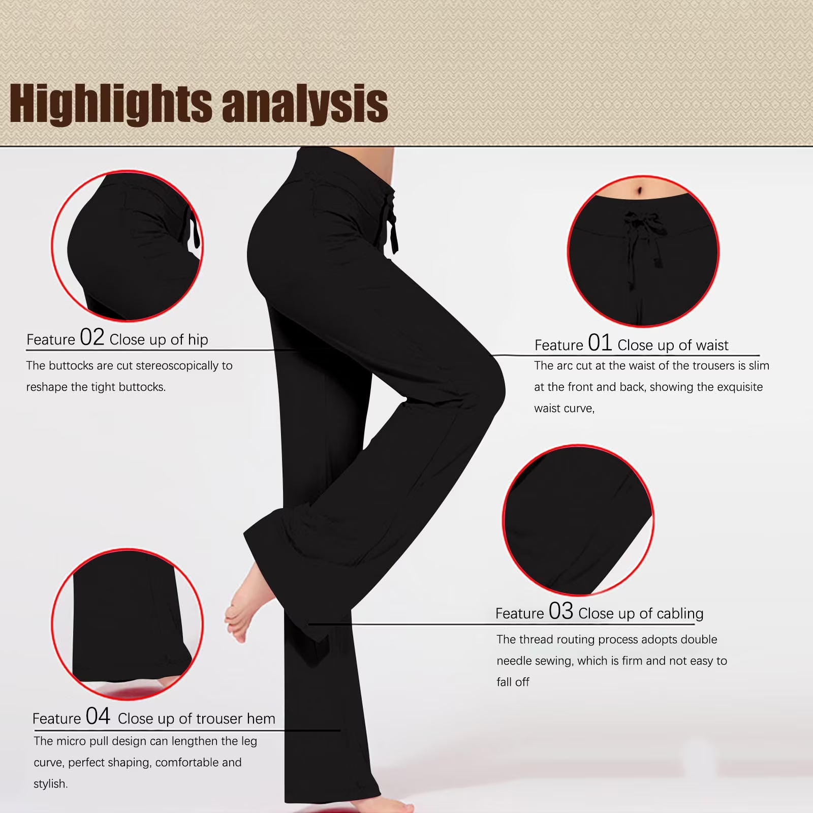 Aoujea up to 50% off plus Size Yoga Pants Women Loose High Waist Wide Leg Workout Out Leggings Casual Trousers