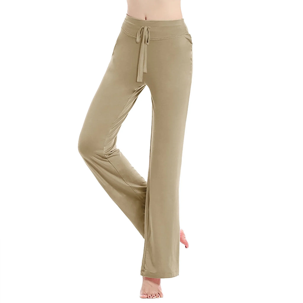 Aoujea up to 50% off plus Size Yoga Pants Women Loose High Waist Wide Leg Workout Out Leggings Casual Trousers