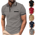 Mens Polo Summer T-Shirts Short Sleeve with Pocket, Big and Tall Plain Pullover Collared Casual V-Neck Outdoor Shirts for Men
