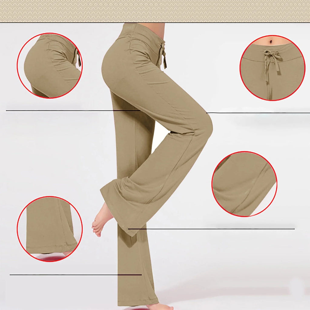 Aoujea up to 50% off plus Size Yoga Pants Women Loose High Waist Wide Leg Workout Out Leggings Casual Trousers