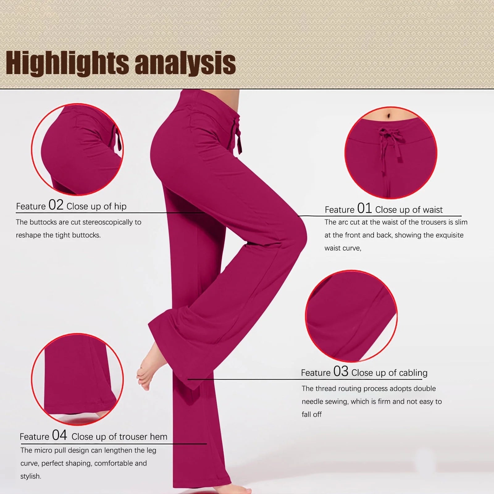 Aoujea up to 50% off plus Size Yoga Pants Women Loose High Waist Wide Leg Workout Out Leggings Casual Trousers