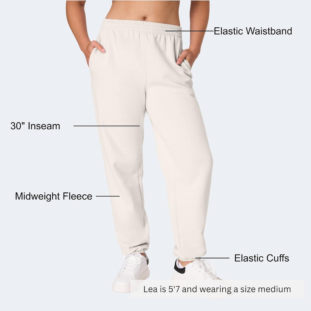 Women'S Originals Midweight Fleece Joggers, Sweatpants with Pockets, 30", Plus