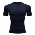 Athletic Workout Shirts for Men, Mens Summer Leisure Sports T Shirt Fashion Lapel 3D Gradient Short Sleeved round Neck T Shirt Men Compression Shirt Men, Mens Shirts Blue XXXL