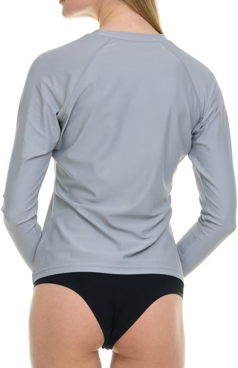 Women'S Long Sleeve Rash Guard, UPF 50+ Sun Protection Swim Shirt | UPF 50+ Sun & UV Protection, Quick-Dry Fabric, Flattering Silhouette, Full Range of Motion, SPF Sun Shirt