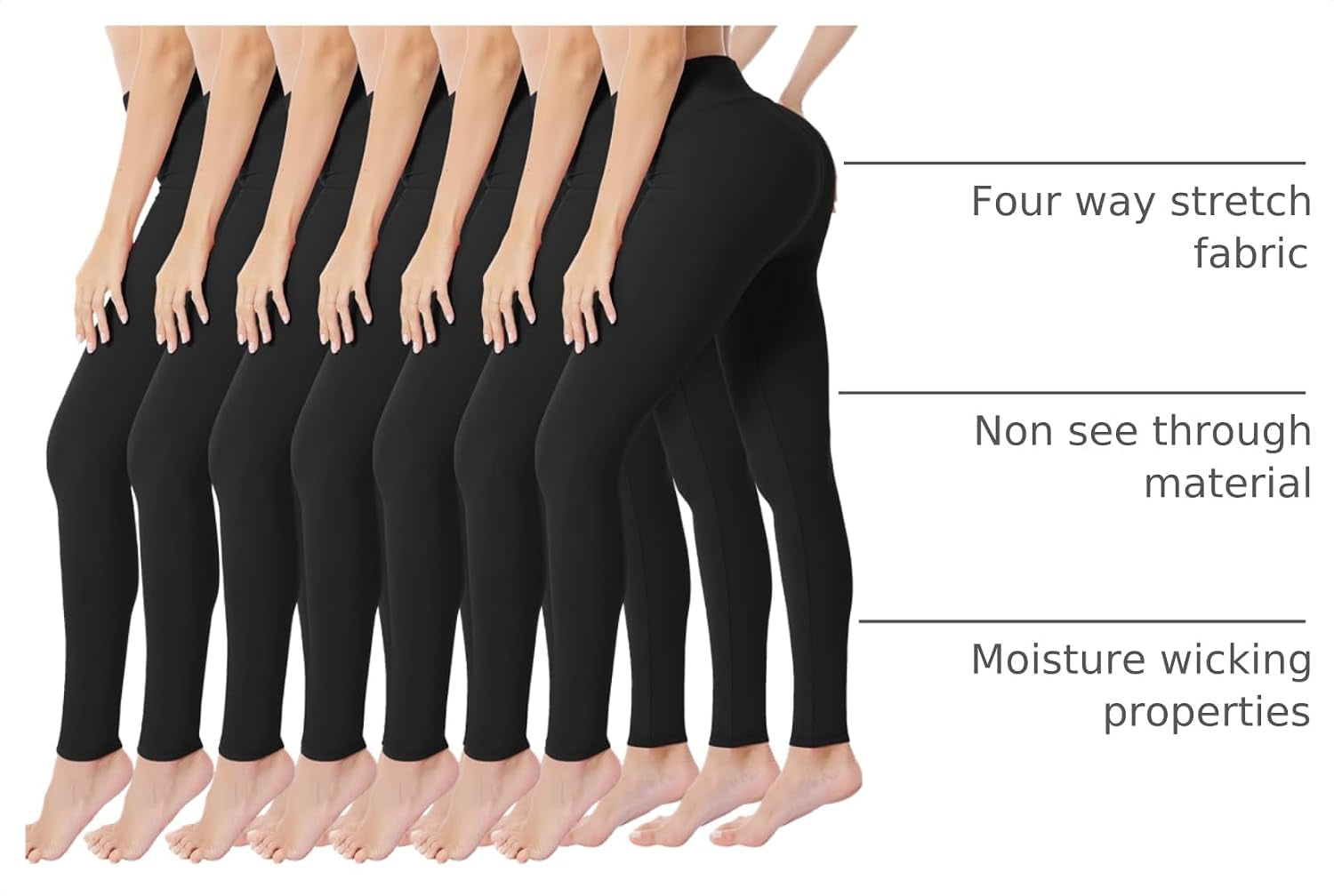 Creamlush High Waisted Leggings for Women Full Length & Capri | Buttery Soft, Stretchy, Tummy Control, Opaque, Slimming Fit, Plus-Size Fit, Moves Freely, Workout Yoga Running Lounge Pants