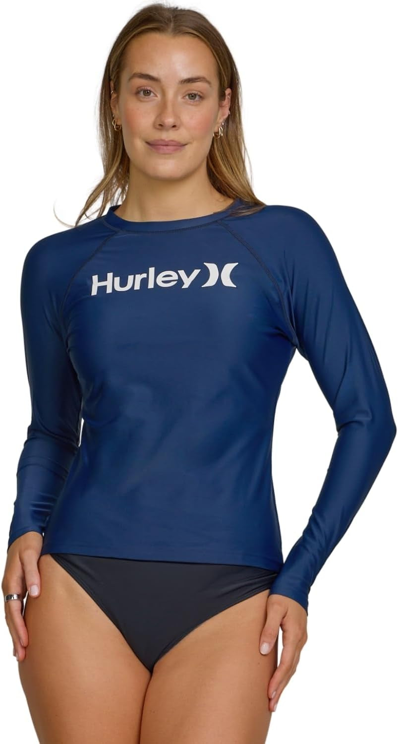 Women'S Long Sleeve Rash Guard, UPF 50+ Sun Protection Swim Shirt | UPF 50+ Sun & UV Protection, Quick-Dry Fabric, Flattering Silhouette, Full Range of Motion, SPF Sun Shirt